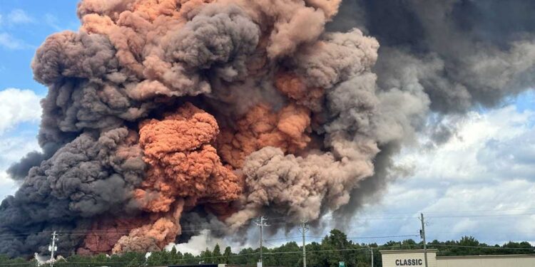 Chemical Plant Fire in Conyers Prompts Mass Evacuations and Road Closures